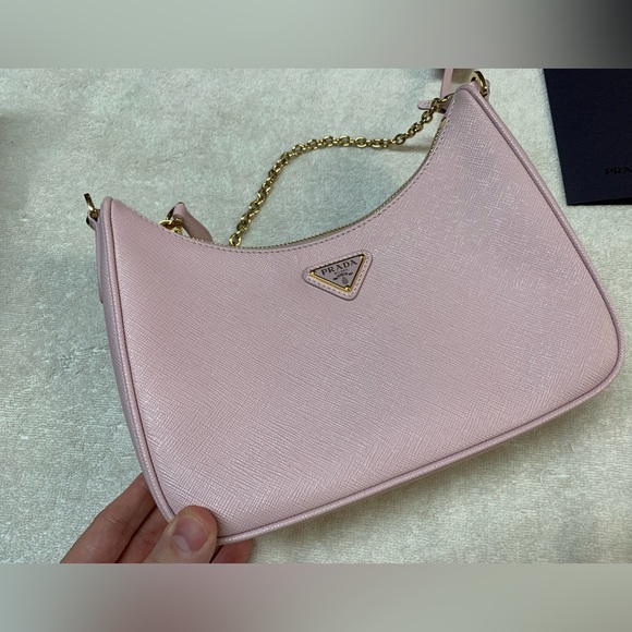 Prada Re-Edition 2005 Pink Alabaster Saffiano Leather Bag - Picture 8 of 16